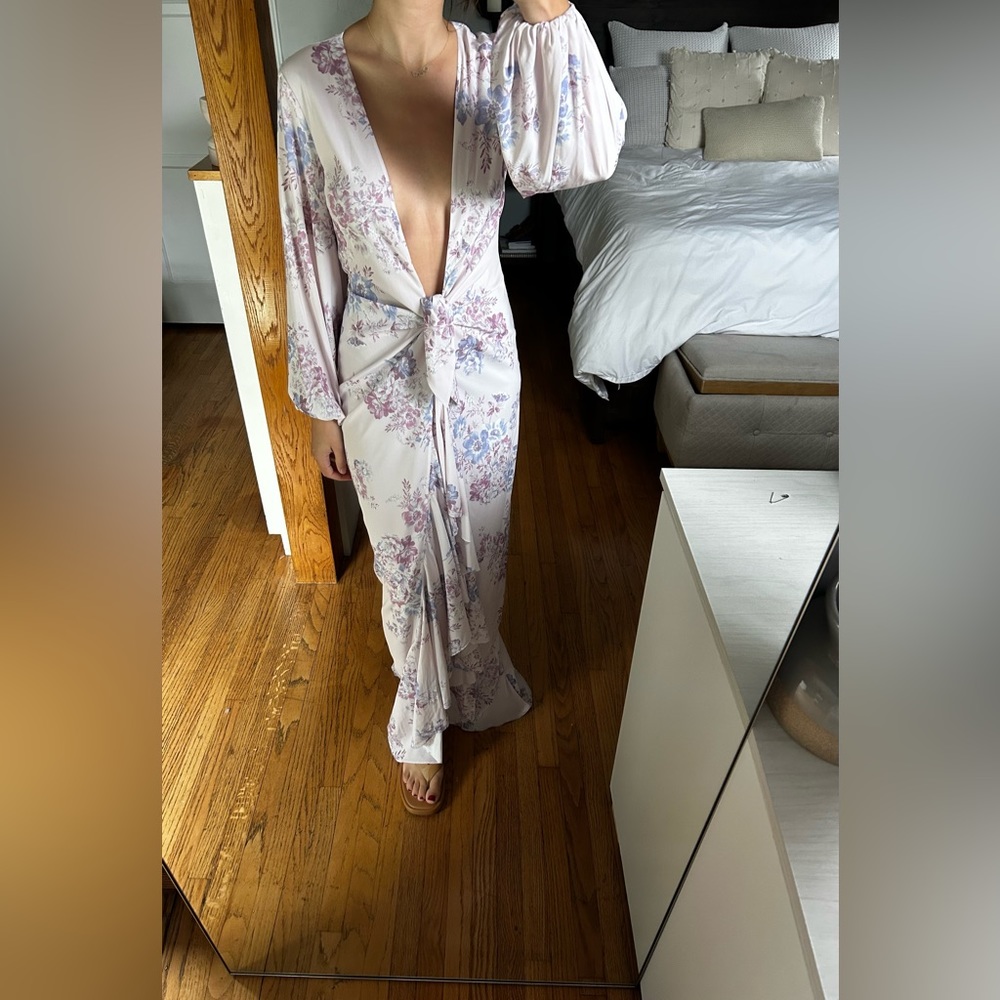 Floral Michael Costello x Revolve dress/gown